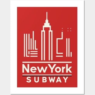 New York Subway NYC Subway Minimalist Design Posters and Art